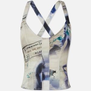 Miaou Beige & Purple Valda Corset Size Small